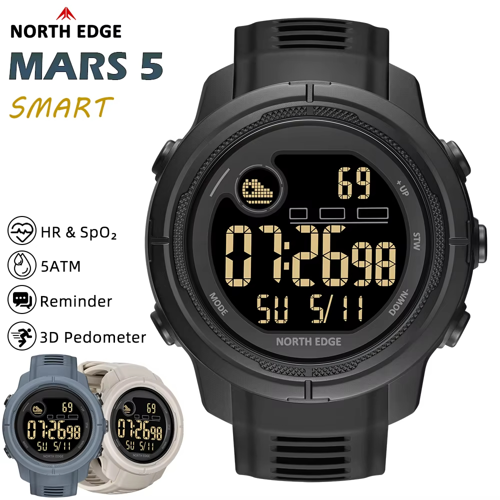 Smartwatch Watches For Mens - NORTH EDGE NEW MARS 5 Jam