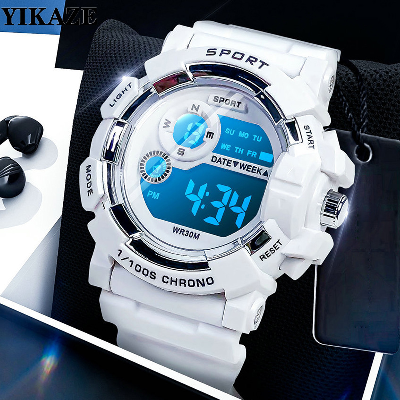 Smartwatch Digital Watches For Kid Boy With Alarm - YIKAZE jam tangan Alarm anak, jam