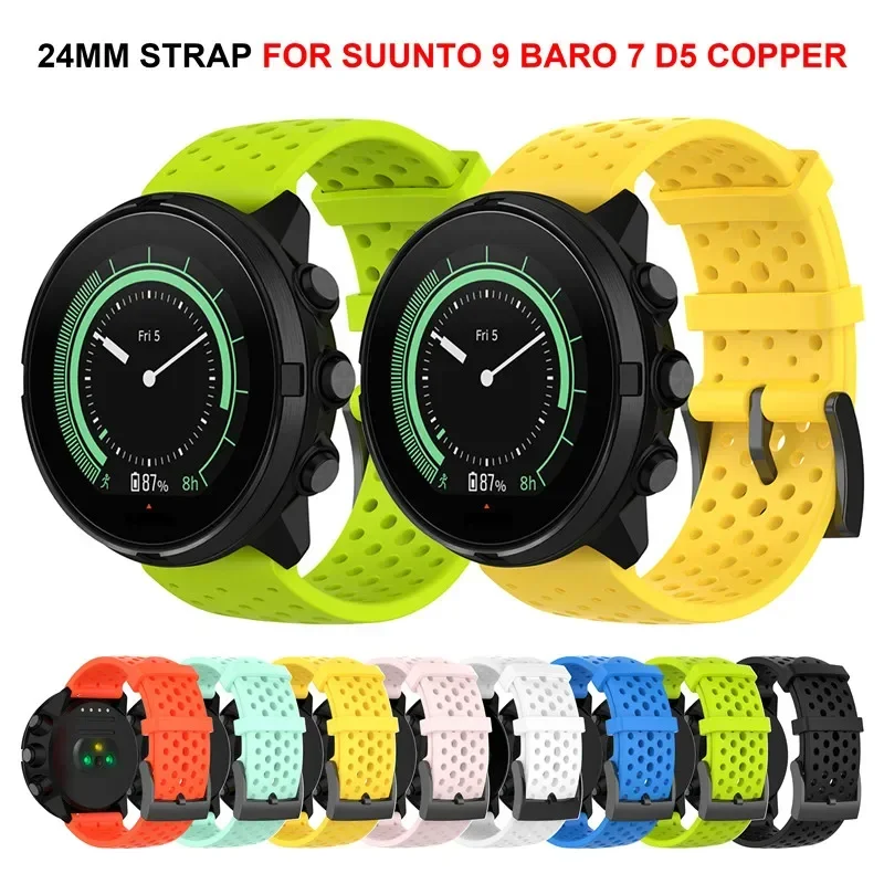 Fossil Watches Smartwatch Hybrid - Tali Silikon 24Mm untuk SUUNTO 7
