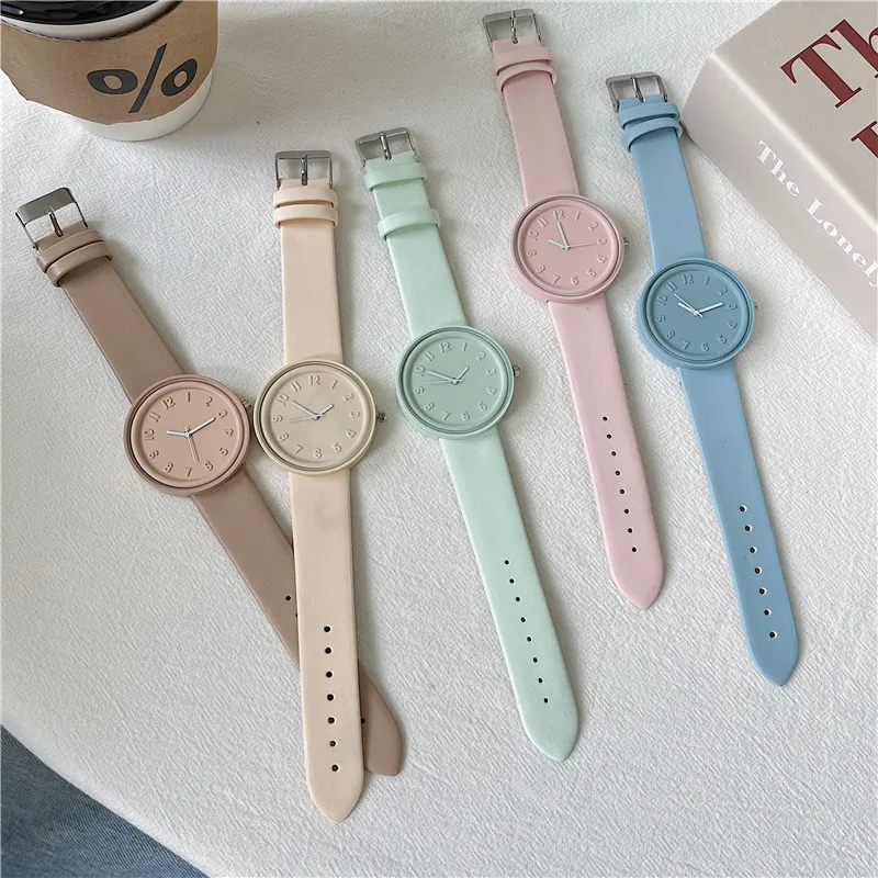 Minimalist Thin Watch - Jam tangan wanita seri warna Makaron