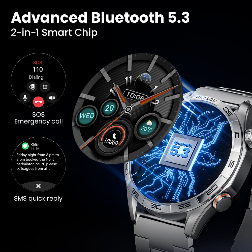 HAYLOU Solar 5 Jam Tangan Pint - Smartwatch Health Watches For Men ulasan dan harga