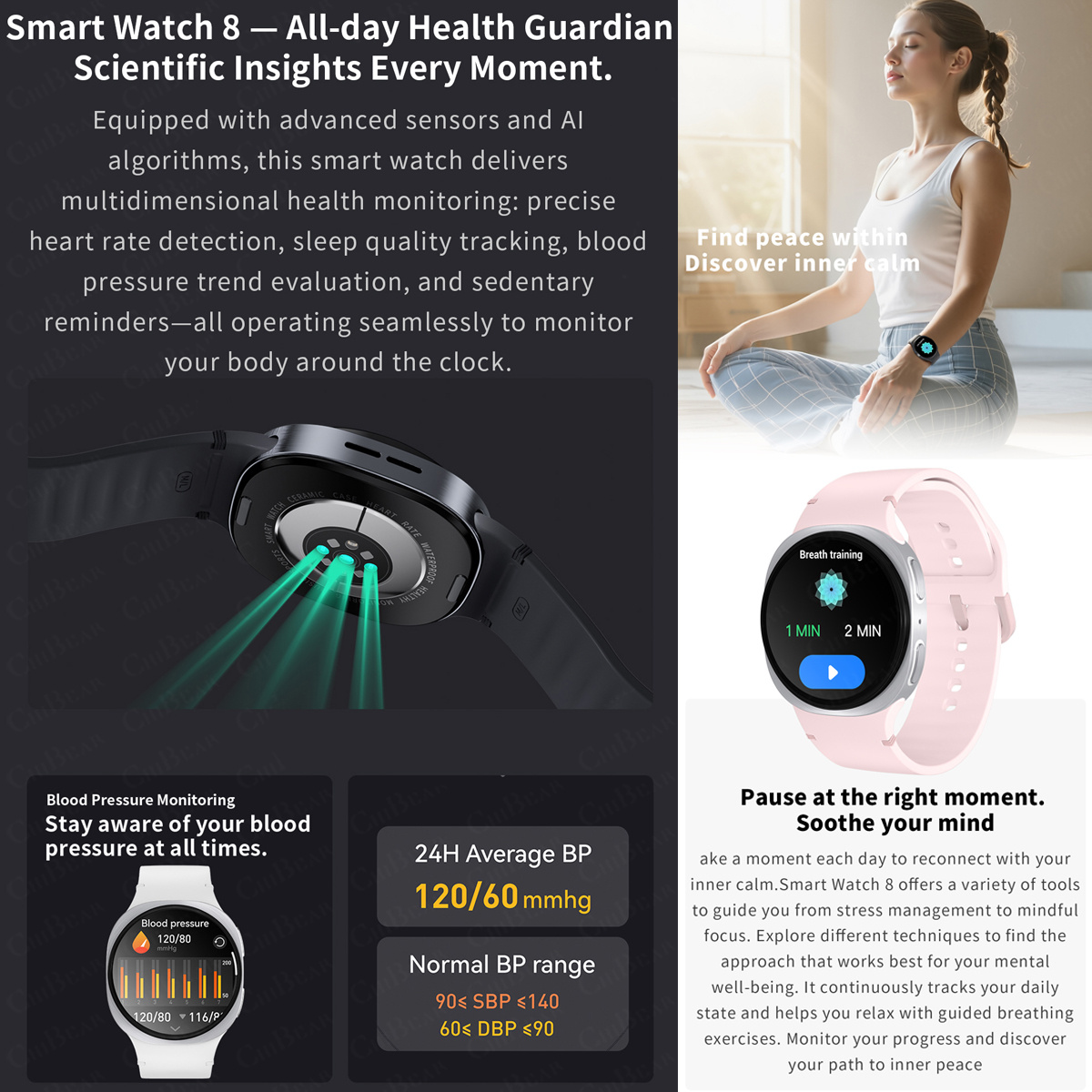 Jam Tangan Baru 2026 8 Mini GP - Smartwatch Health Watches For Men ulasan dan harga