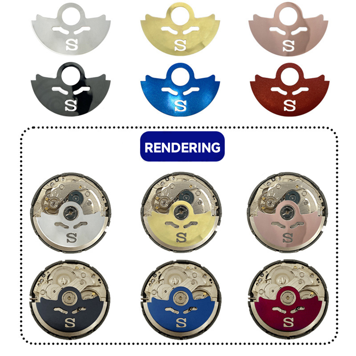 Stiker Tempel Logam Rotor Palu - Watch Movement Rotor ulasan dan harga