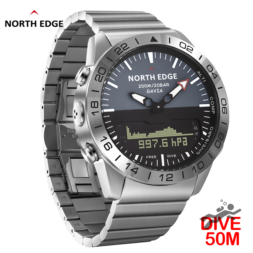 NORTH EDGE Jam Tangan Menyelam - Smartwatch Watches For Mens ulasan dan harga