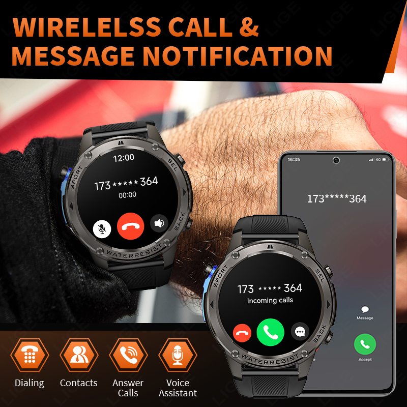 Jam Tangan Pintar GPS Kelas Mi - Smartwatch Watches For Mens ulasan dan harga