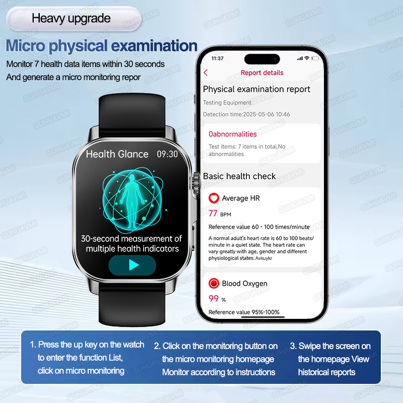 Jam Tangan Pintar AI Dokter Ke - Smartwatch Health Watches For Men ulasan dan harga