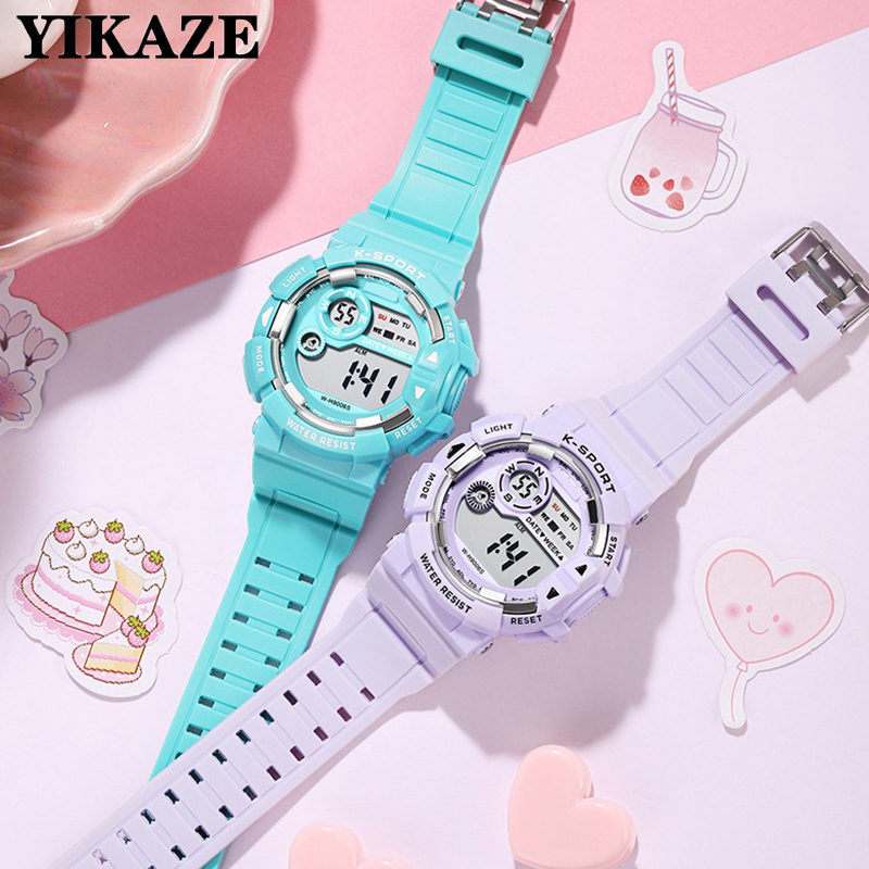 YIKAZE jam tangan Alarm anak,  - Smartwatch Digital Watches For Kid Boy With Alarm ulasan dan harga