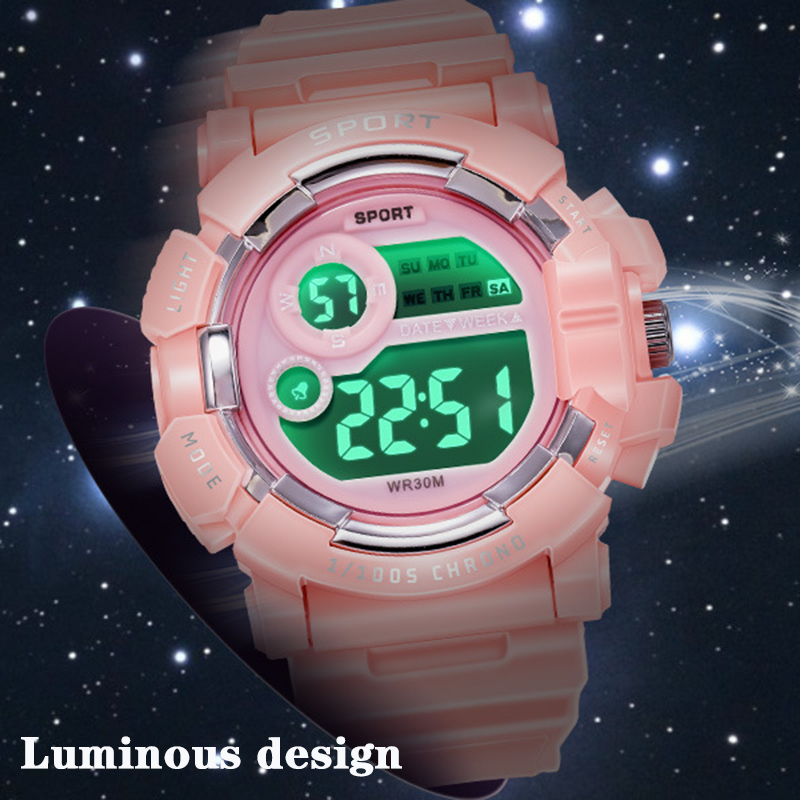 YIKAZE jam tangan Alarm anak,  - Smartwatch Digital Watches For Kid Boy With Alarm ulasan dan harga