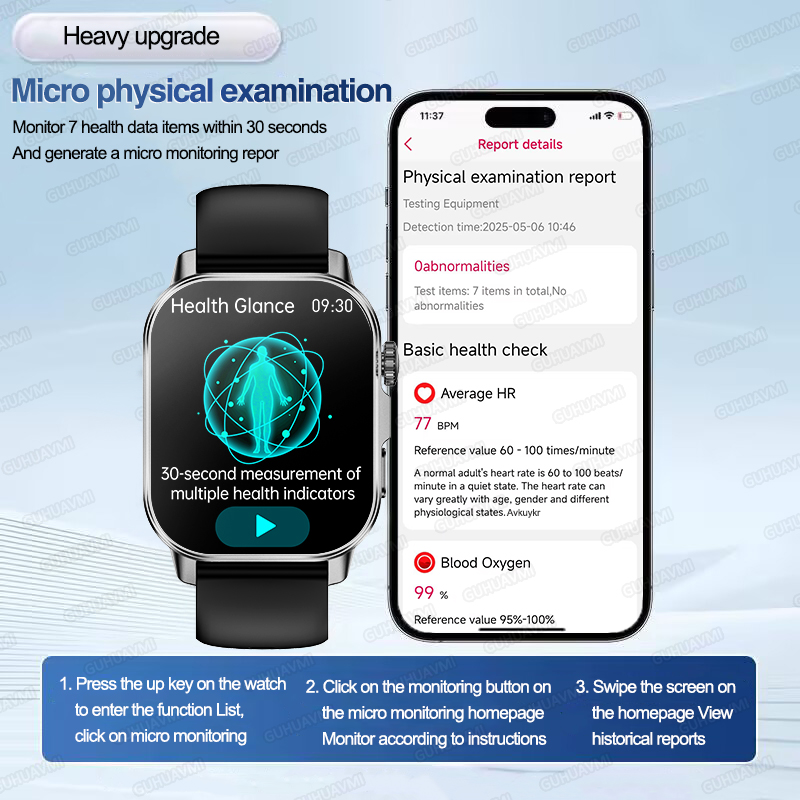 Jam Tangan Pintar Diagnosa Emo - Smartwatch Health Watches For Men ulasan dan harga