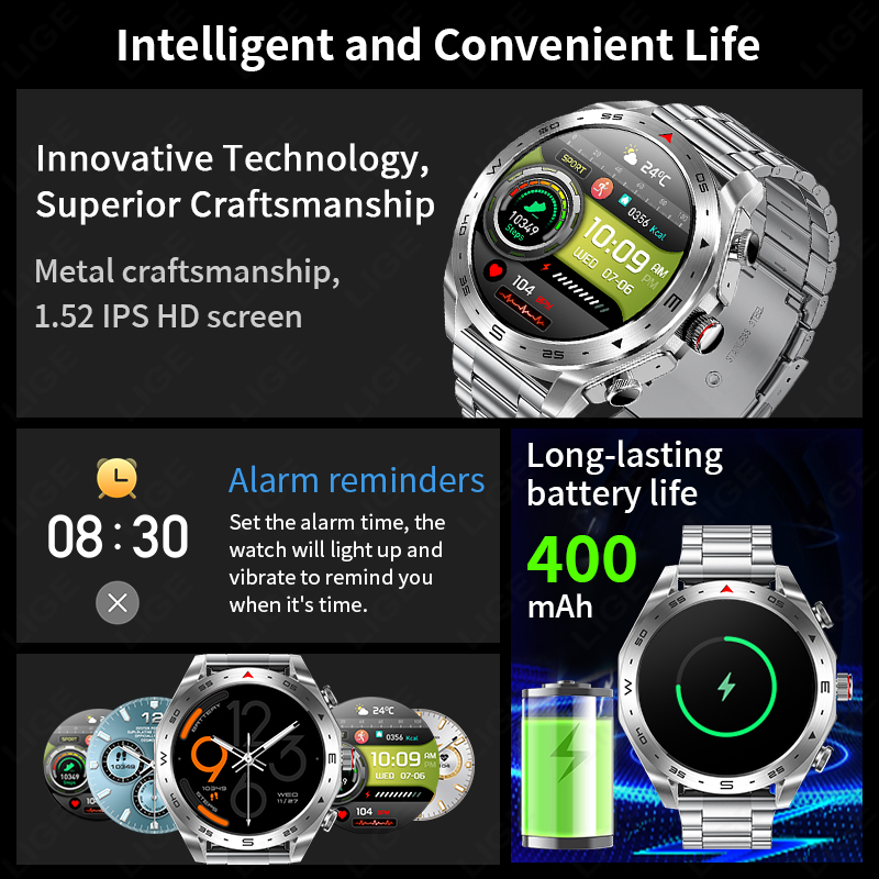 LIGE Jam Tangan Pintar Layar A - Smartwatch Noise Watches For Women ulasan dan harga