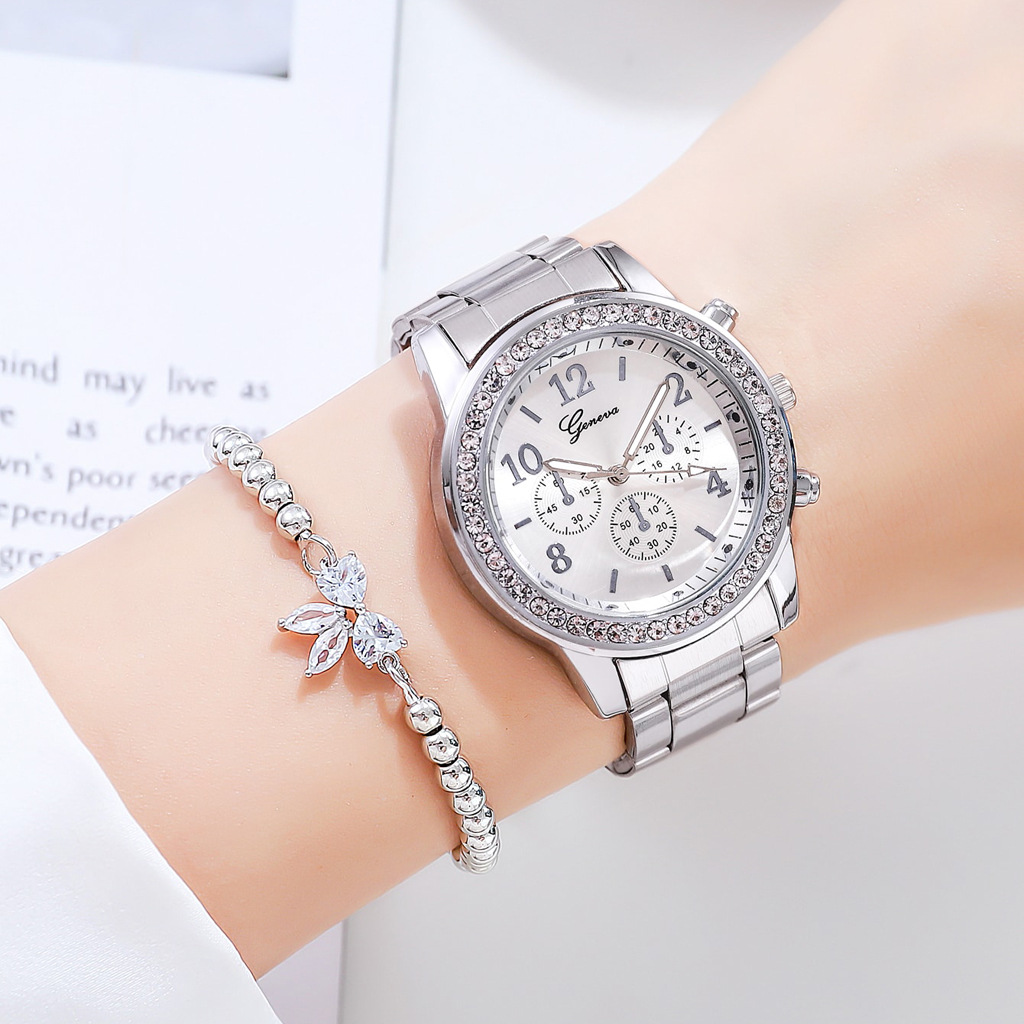 Jam tangan wanita emas Geneva, - Minimalist Thin Watch ulasan dan harga