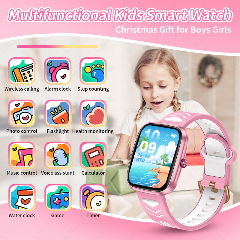 LIGE Jam Tangan Pintar Baru 1. - Smartwatch Digital Watches For Kid Boy With Alarm ulasan dan harga