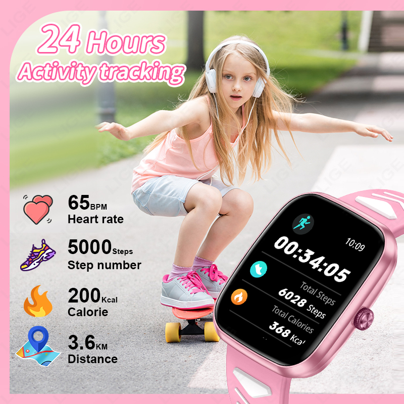 LIGE Jam Tangan Pintar Baru 1. - Smartwatch Digital Watches For Kid Boy With Alarm ulasan dan harga