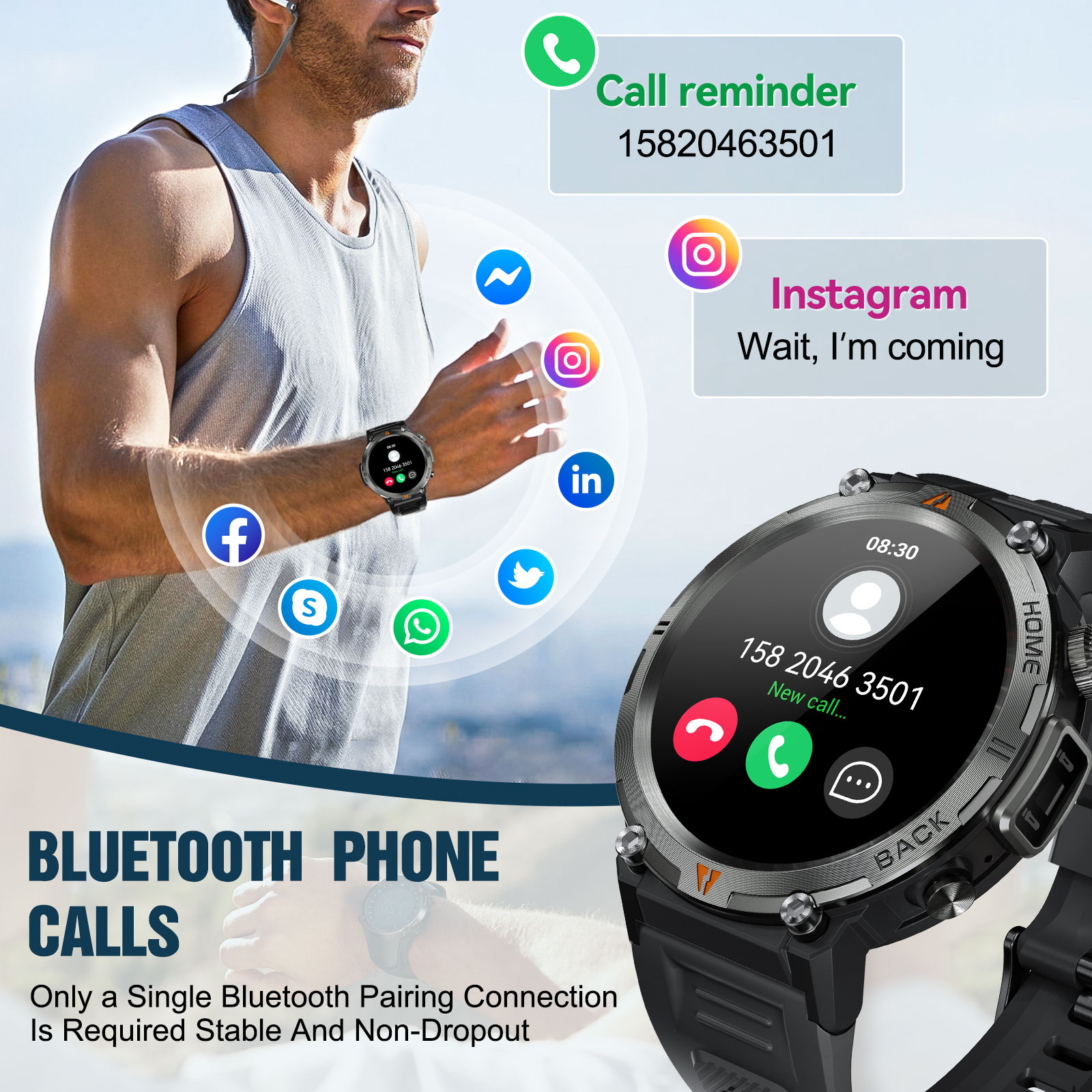 EIGIIS KE3 Jam Tangan Pintar P - Smartwatch Health Watches For Men ulasan dan harga