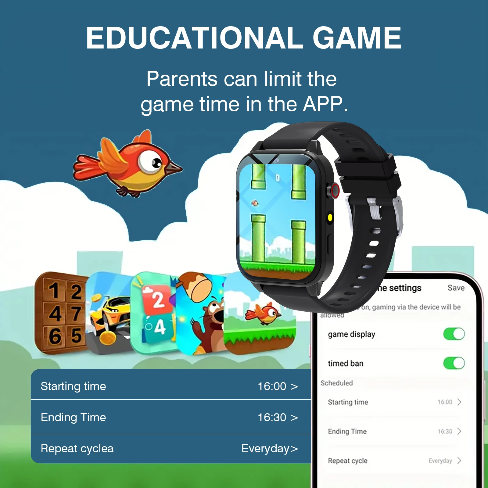 Jam Tangan Pintar Anak 18 Perm - Smartwatch Digital Watches For Kid Boy With Alarm ulasan dan harga