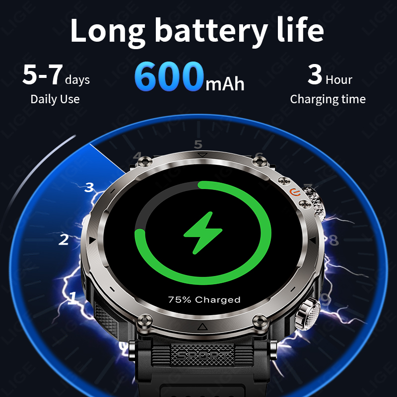 Jam Tangan Pintar Militer Luar - Smartwatch Watches For Mens ulasan dan harga
