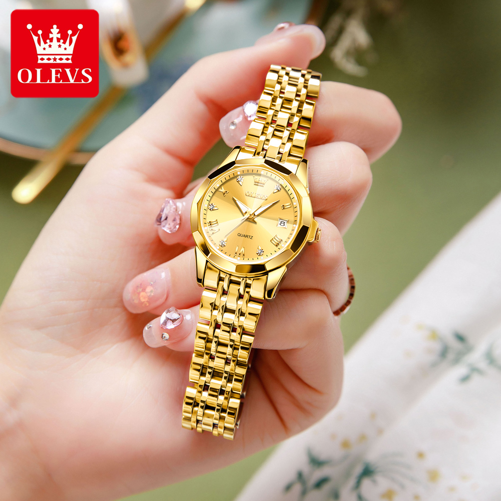 OLEVS jam tangan emas wanita,  - Minimalist Thin Watch ulasan dan harga